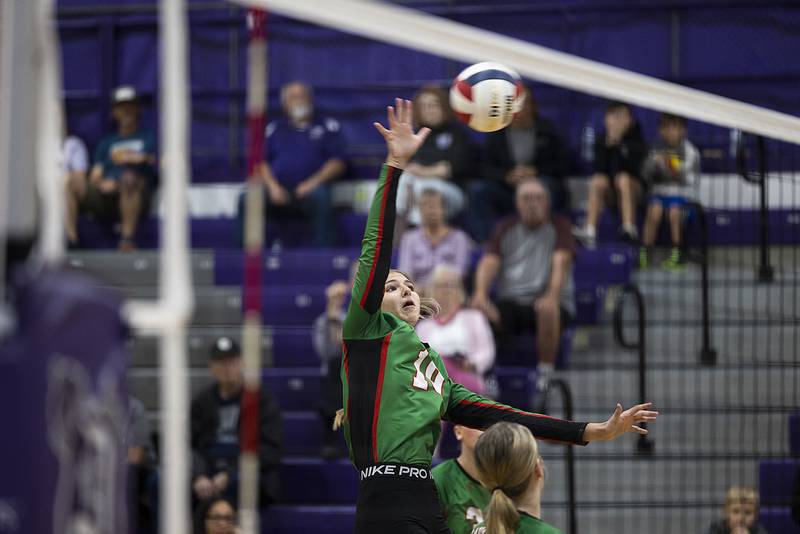 L-P’s Kelsey Frederick Tuesday, Oct. 29, 2024, at the class 3A regional semifinal in Dixon.