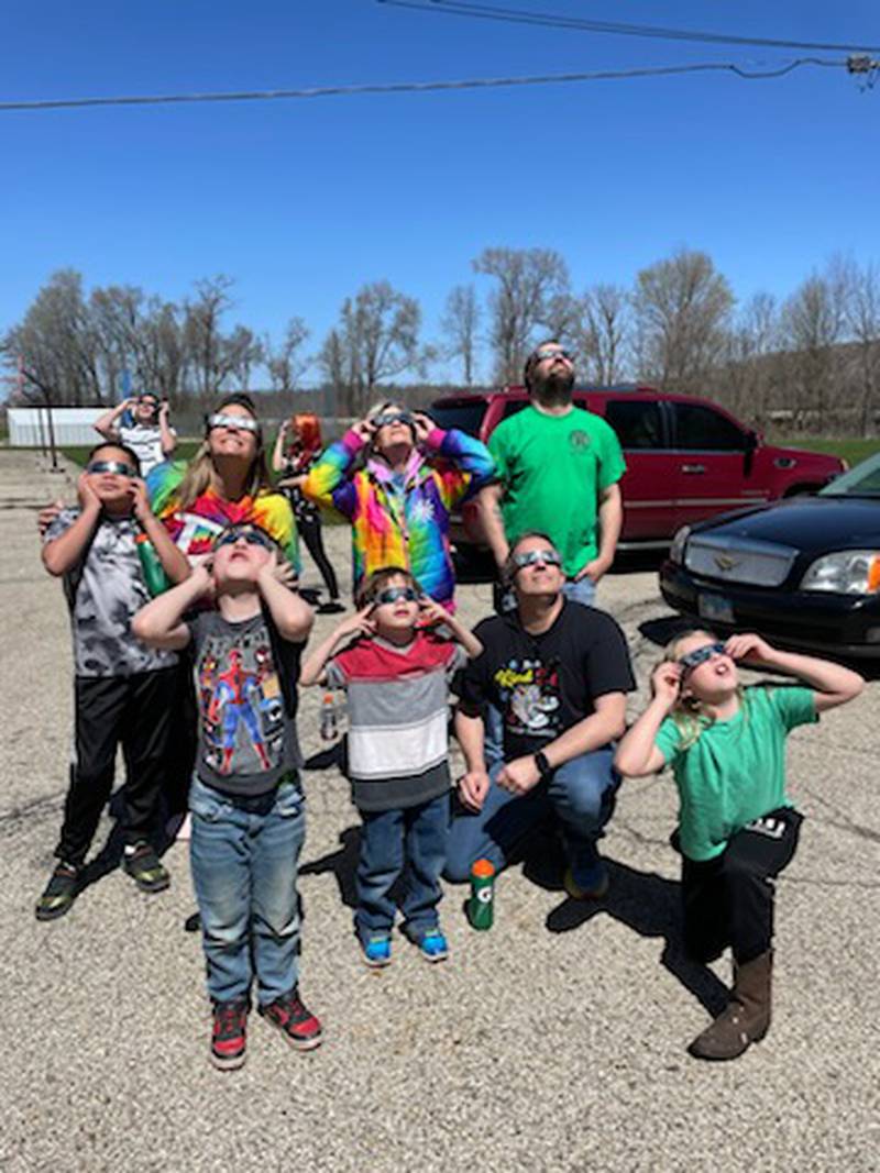 The students at BEST School in Tiskilwa took some time on Monday, April 8, 2024, to watch the eclipse.