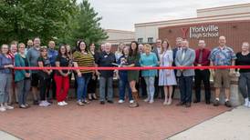 Yorkville Chamber holds ribbon-cutting for Yorkville Educational Foundation’s legacy bricks