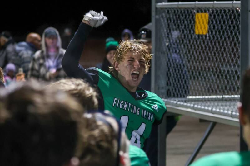 Kevin Einhaus of Seneca celebrates win on Friday, November 1, 2024 at Seneca High School in Seneca.