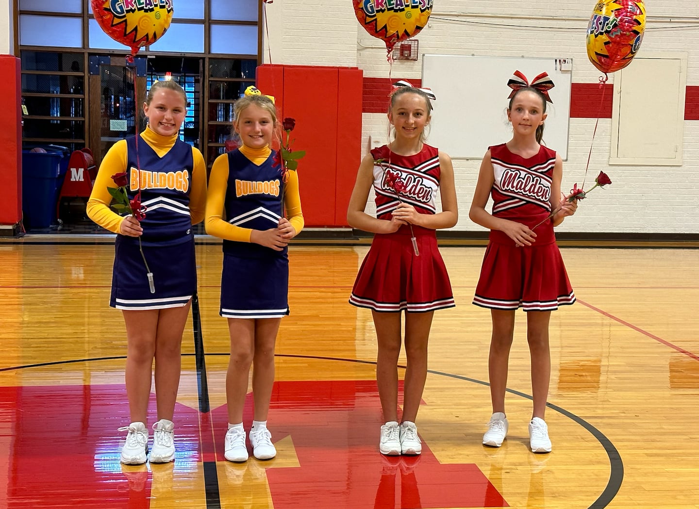 All-American Cheer Winners from the 2025 Malden Invitational Tournament are
Charleigh Philbrook and Rosie Bolin of Ohio and Ella Linker and Maddie Hildebrand of Malden.