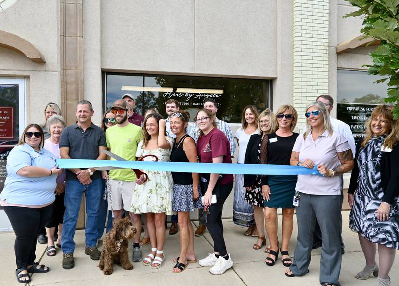 Since June, Hair by Angela Bernardoni has been crafting unique hairstyles at 425 First St. in downtown La Salle.
The salon celebrated the opening of her first salon with a ribbon-cutting Monday attended by friends, family, public officials and patrons.