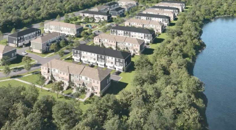 A rendering of townhomes proposed to be developed by Lennar Corp. at 775 S. Main St., Crystal Lake.
