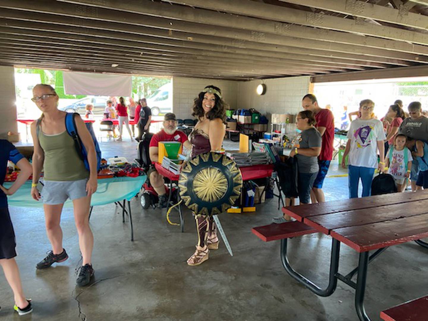Wonder Woman makes an appearance Saturday, July 30, 2022, at the Illinois Valley Back-to-School Bash hosted by Abundant Life Fellowship Church, Ax Church, Christ Family Foursquare Church, Mighty Word Church and Santa's Elves of the Illinois Valley.