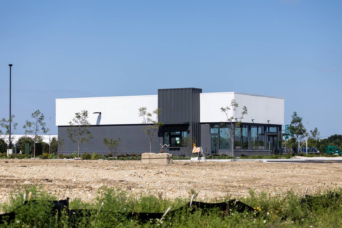 Work continues on the RockRun Collection, located near where the I-80 and I-55 connect in Joliet on Aug. 28, 2025.