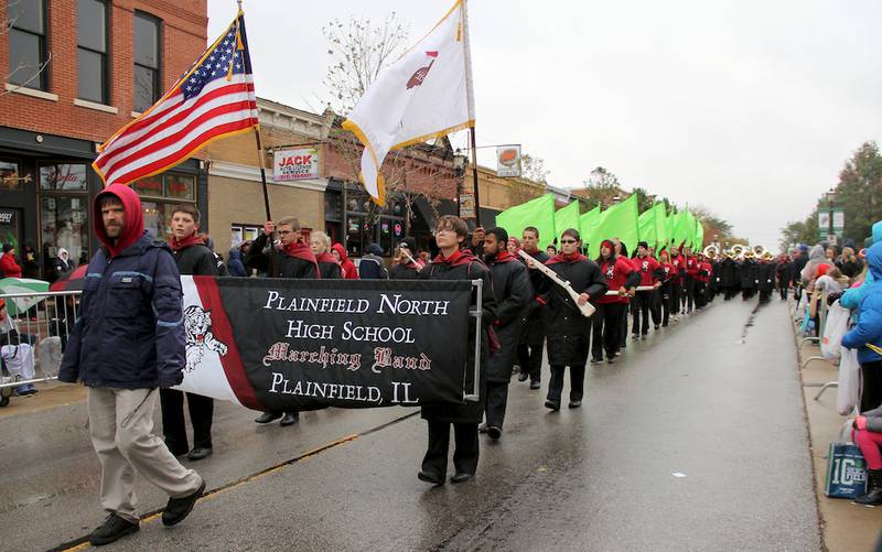 The Plainfield North High School Marching Band performed Saturday during the 2014 Plainfield Homecoming Parade.