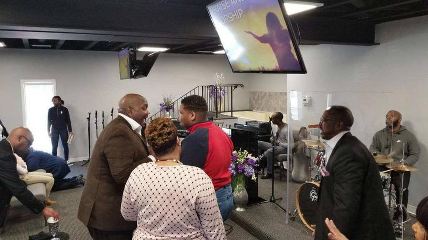"It's given above and beyond tithes and offerings – after we take up tithes and offerings at the end of the service," Jones, pictured above with his wife Vinice Jones and their son Jonas Jones Jr. and his said. "We give on purpose.

"People think we've got sponsors and maybe organizations and different things, but all of our events have been sponsored from the people through free will giving."