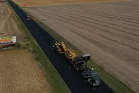 Photos: Crews pave Illinois Route 251 between Mendota and Peru