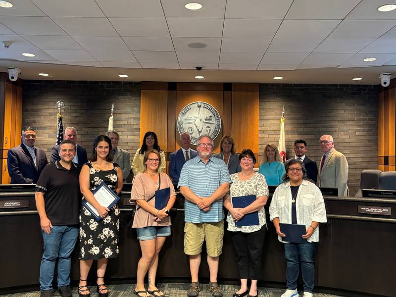 The 10 recipients of the city of Joliet 2025 Neighborhood Hero Award. The award recognizes residential properties for their exceptional landscaping and curb appeal.