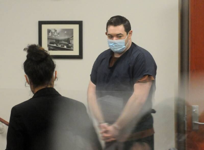 Jonathan J. Van Duyn, 33, walks into Walworth County Circuit Court Tuesday afternoon, Aug. 24, 2021, for a change of plea hearing. Van Duyn pleaded guilty to taking his daughter without permission from Walworth County last December. He has since been charged with killing his girlfriend, Michelle Arnold-Boesiger, 33, of Harvard, and putting her body in a U-Haul storage unit in Roscoe, Illinois. Van Duyn faces charges in Illinois for murder with intent to kill and concealing a homicide death in connection to Arnold-Boesiger's death.