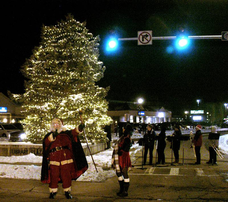 Santa counts down the lighting of the Christmas tree during  Sterling's Sights & Sounds  kickoff to the holiday season. The event in downtown Sterling was held on Friday, December 5, 2025.