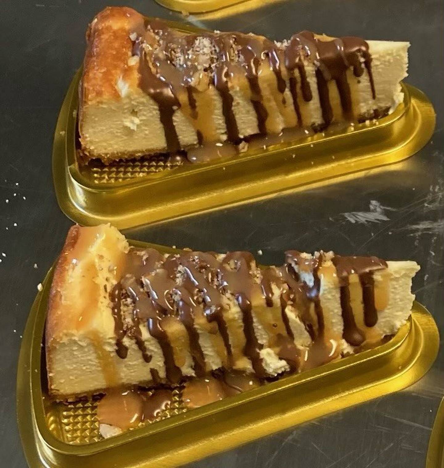 Chatton said the turtle cheesecake seems to be a “fan favorite”  and is a traditional vanilla cake topped with pecans caramel sauce, and chocolate.