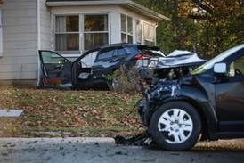 2 injured, 1 critically, in crash near Marengo that sent one car into side of house