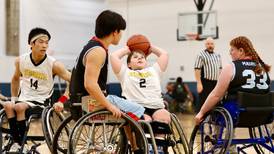 Basketball: Zane Britton plays in IHSA State Wheelchair Tournament