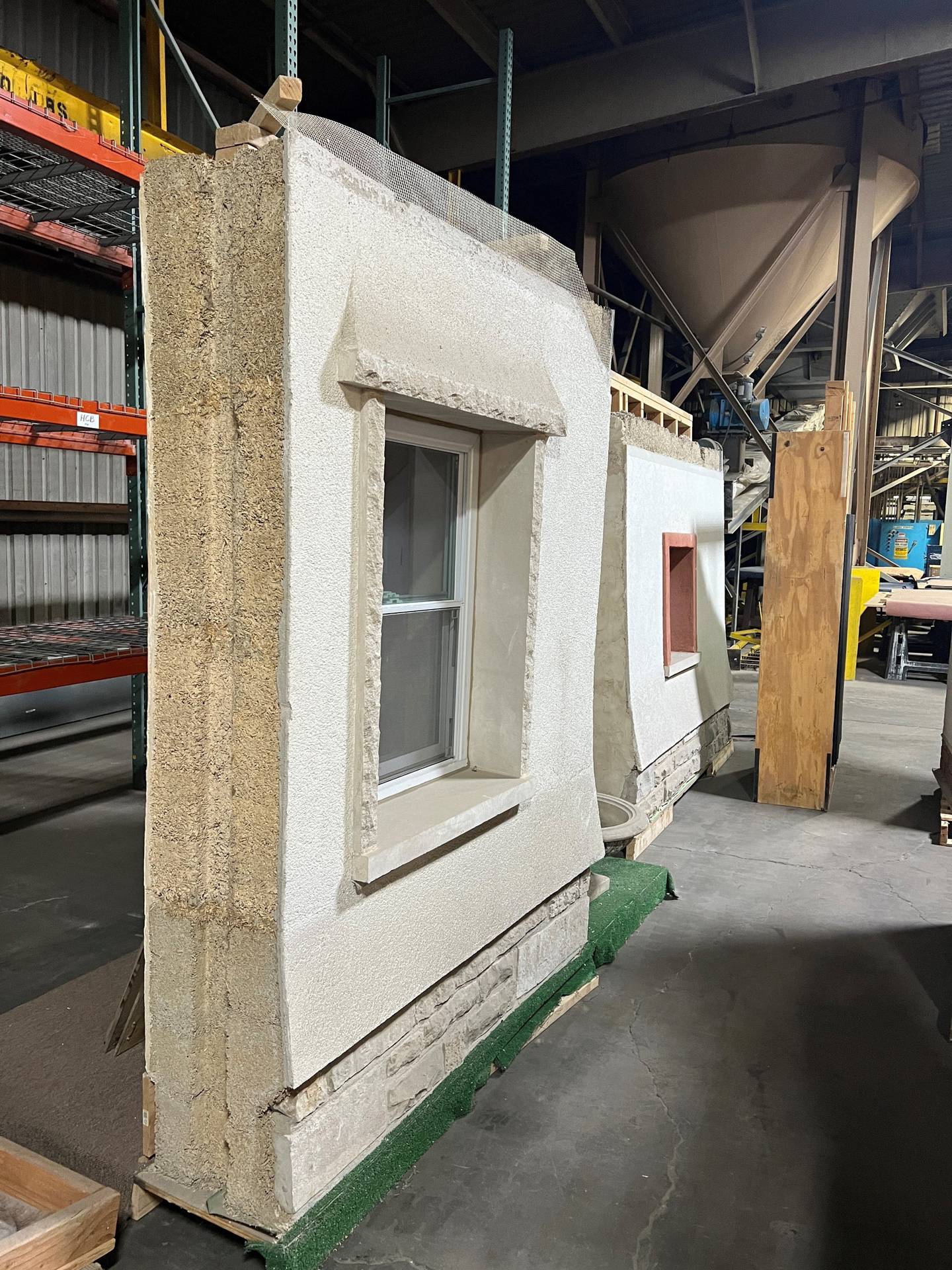 Northern Illinois Hemp Hub will demonstrate using hemp as building materials. A wall built with hemp is part of the demonstration.