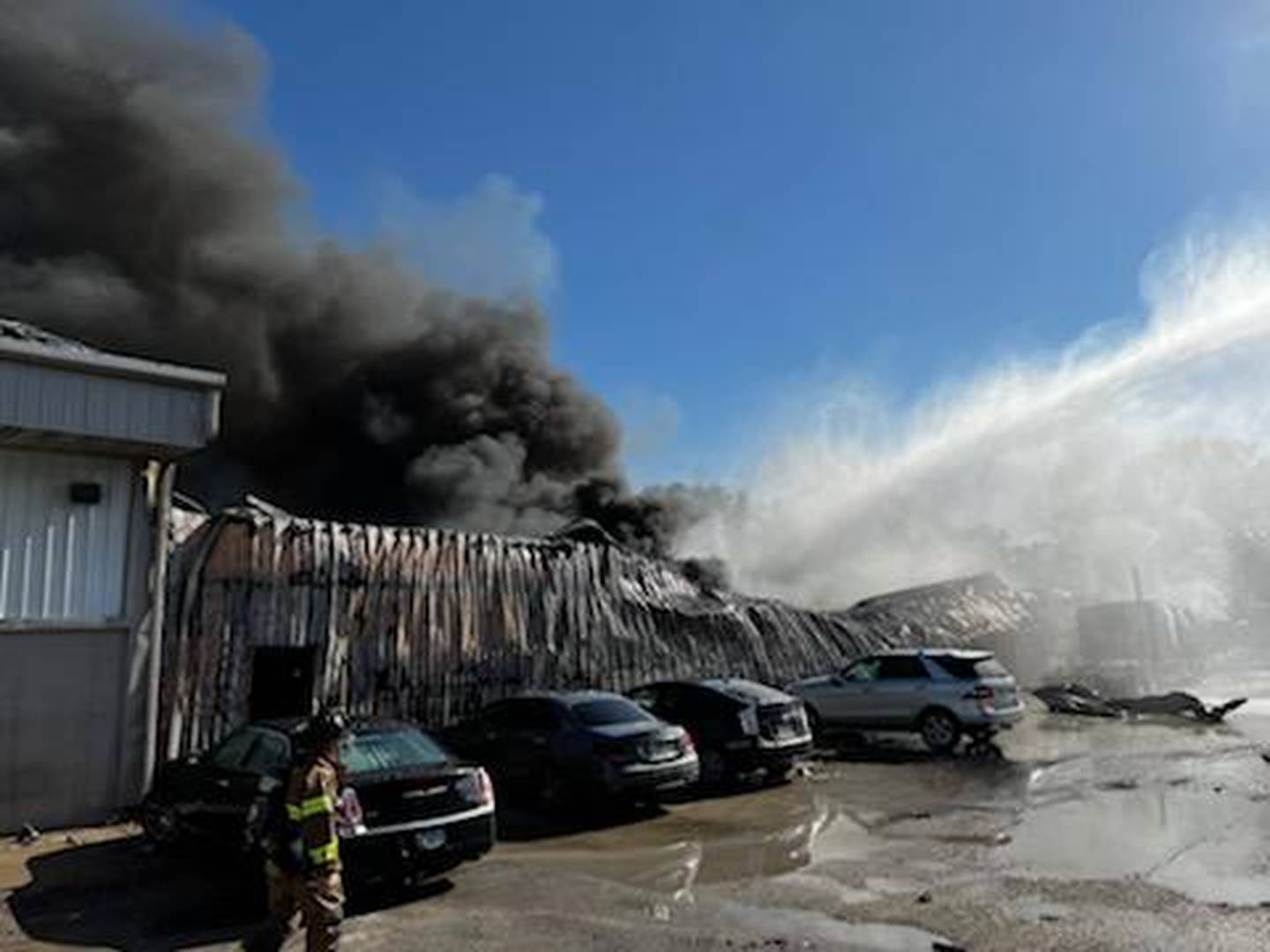 No one was injured in an industrial building fire on Friday, June 3, 2022, at Longhorn Trucking at 132 Harris Drive in Rockdale. Fire districts around Will County were on the scene. The fire's cause is unknown.