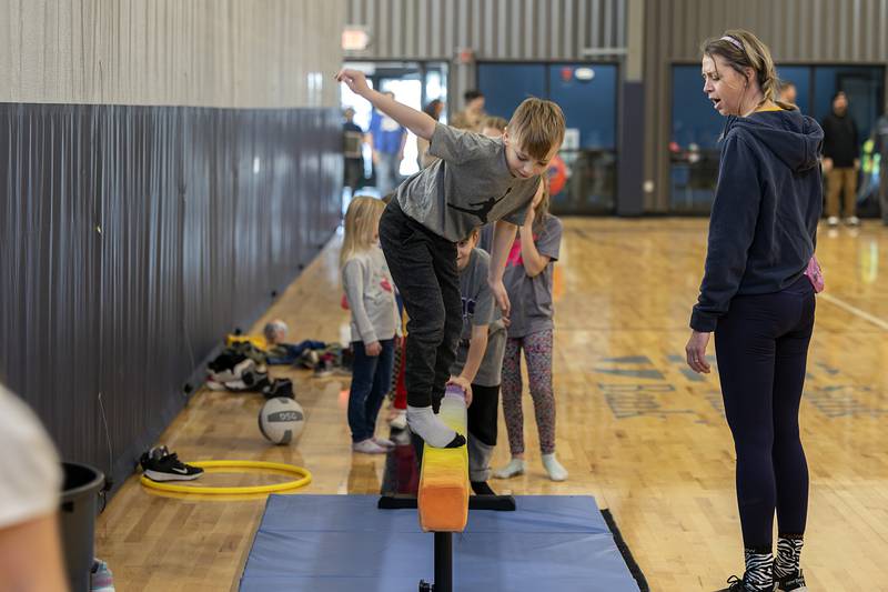 From walking a balance beam to playing basketball, St. Anne’s School students had many options Tuesday, Jan. 31, 2023 as they spent the afternoon at The Facility in Dixon.