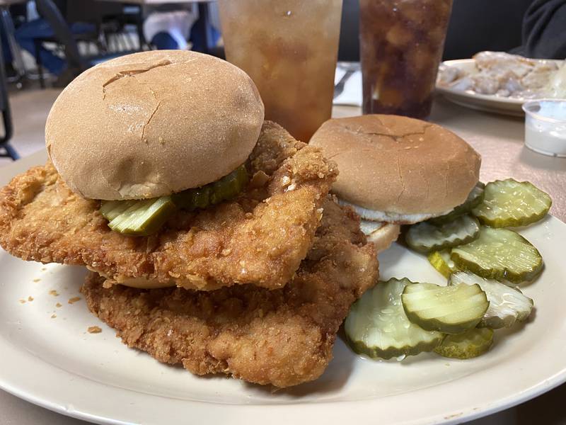 The star of the menu at Victoria's Country Diner, at least in the Mystery Diner's opinion, is the made-in-house breaded tenderloin sandwich - cut in half and doubled up here for twice the flavor in every bite.