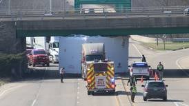 Photos: Semi truck collides with Illinois Route 251 overpass