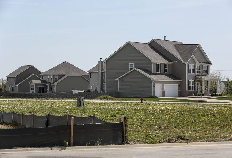Homes at Lakewood Prairie subdivision Monday, April 24, 2017, in Joliet, Ill. Lakewood Prairie is one of the most western subdivisions in Joliet.