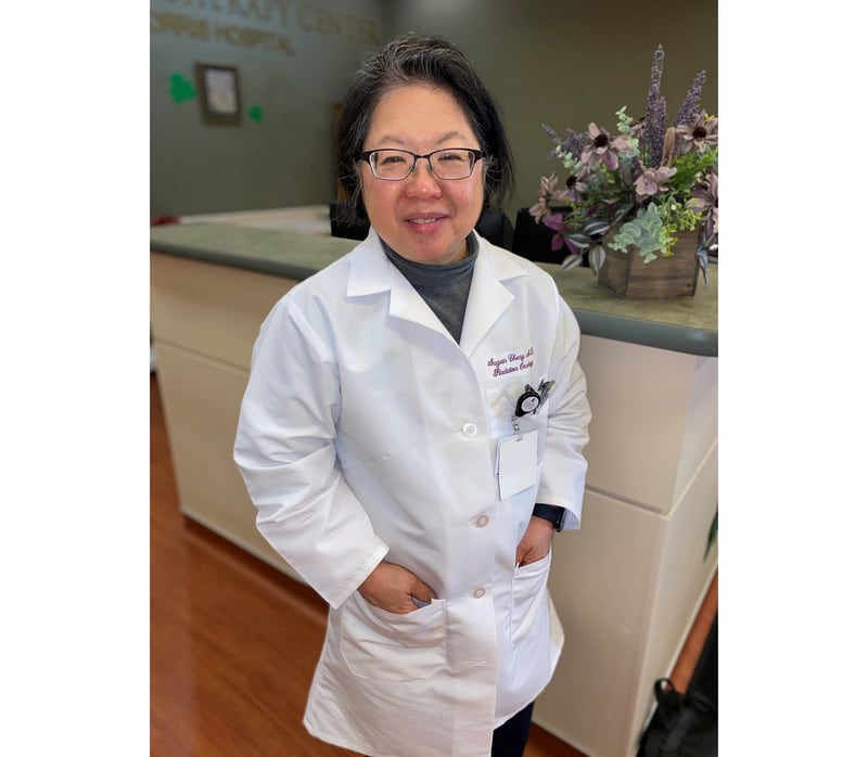 Dr. Suzan Cheng, Morris Hospital’s new radiation oncologist, was named the hospitals Fire Starter for the month of March.