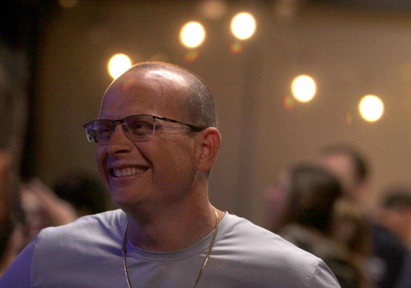 McHenry mayoral candidate and incumbent Wayne Jett hosted an election night party at The Vixen in McHenry on Tuesday, April 1, 2025.