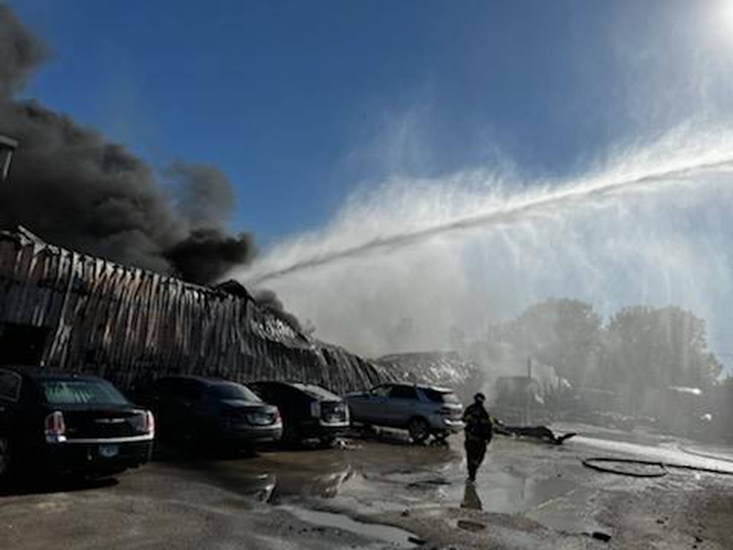 No one was injured in an industrial building fire on Friday, June 3, 2022, at Longhorn Trucking at 132 Harris Drive in Rockdale. Fire districts around Will County were on the scene. The fire's cause is unknown.