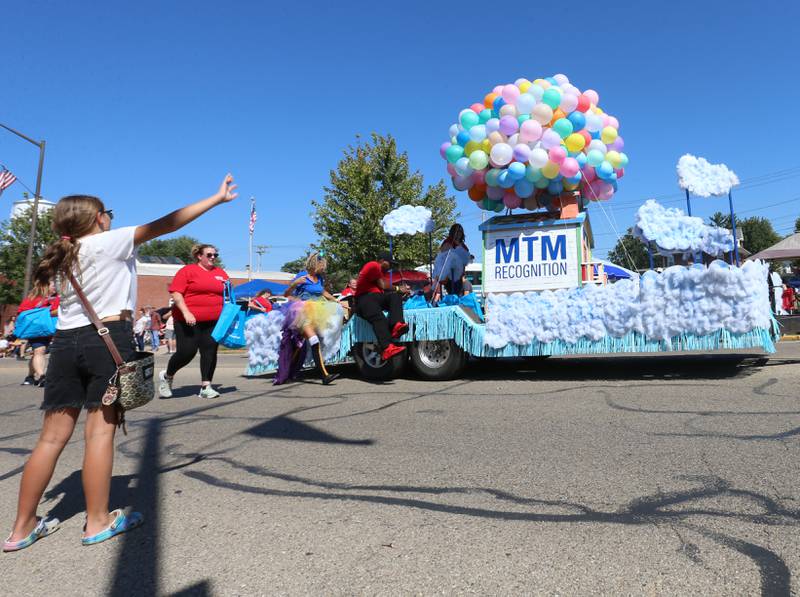 The MTM Recognition float drives down Main Street during the 52nd annual Homestead Festival parade on Saturday, Sept. 9, 2023 in Princeton.