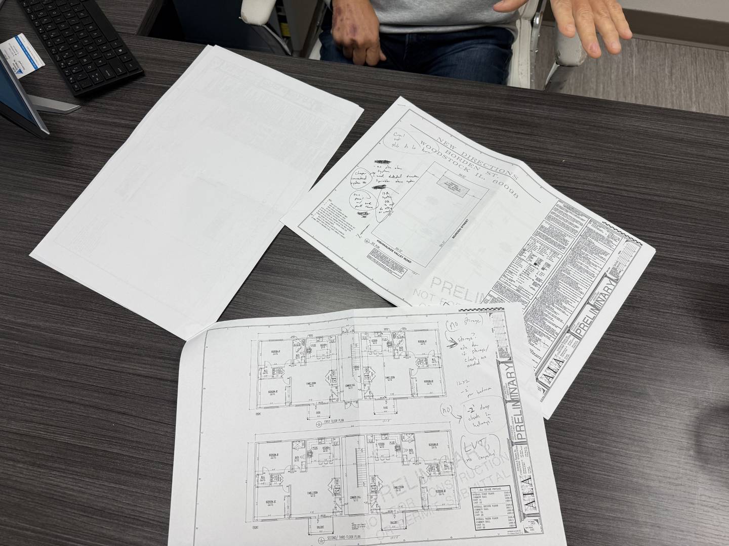 New Directions Addiction Recovery Services' plans for a new 3/4 sober living apartment building in Woodstock.