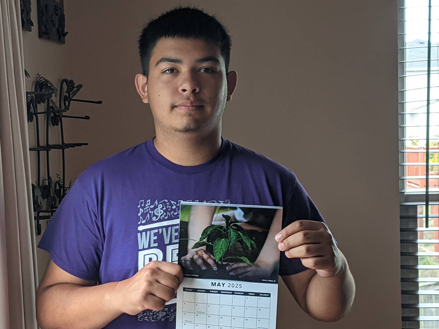 Plano teen Adan Silva's winning entry, "The Beauty in Planting," is featured in the 2024-2025 Ag Invest calendar.