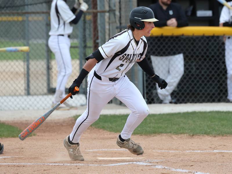 Sycamore's Ryker Rissman hustles out of the box Wednesday, May 13, 2026, during their game against Morris at the Sycamore Community Sports Complex.