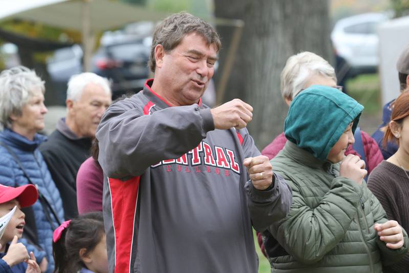 Brad Depke, of Third Lake pretends to load a musket as he learns basic maneuvers and drill work during Hainesville’s Civil War Encampment & Battle at the Northbrook Sports Club on October 21st in Hainesville. 
Photo by Candace H. Johnson for Shaw Local News Network