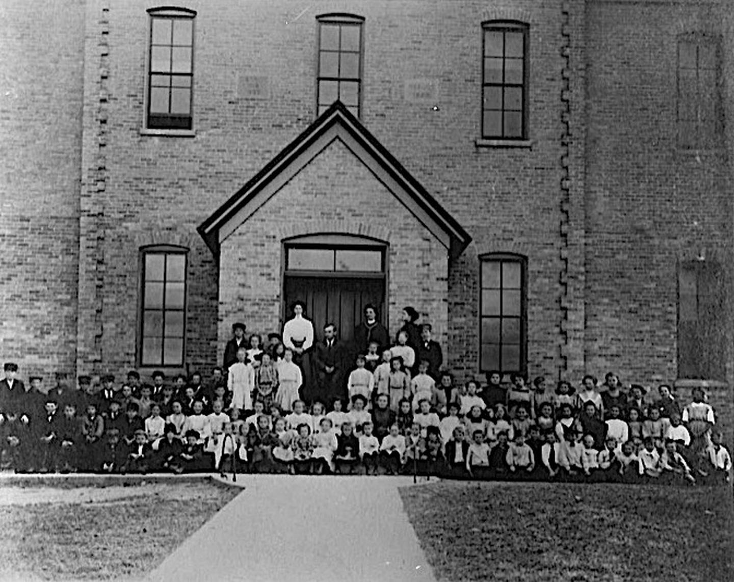 1930 class picture at Cary Public School, which later became the August Kraus Senior Center.