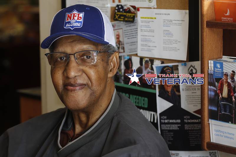 Phil Clark of Crystal Lake, who served in the U.S. Air National Guard and played in the NFL, is shown on Tuesday, Nov. 4, 2025, at Veterans Path to Hope in Crystal Lake.