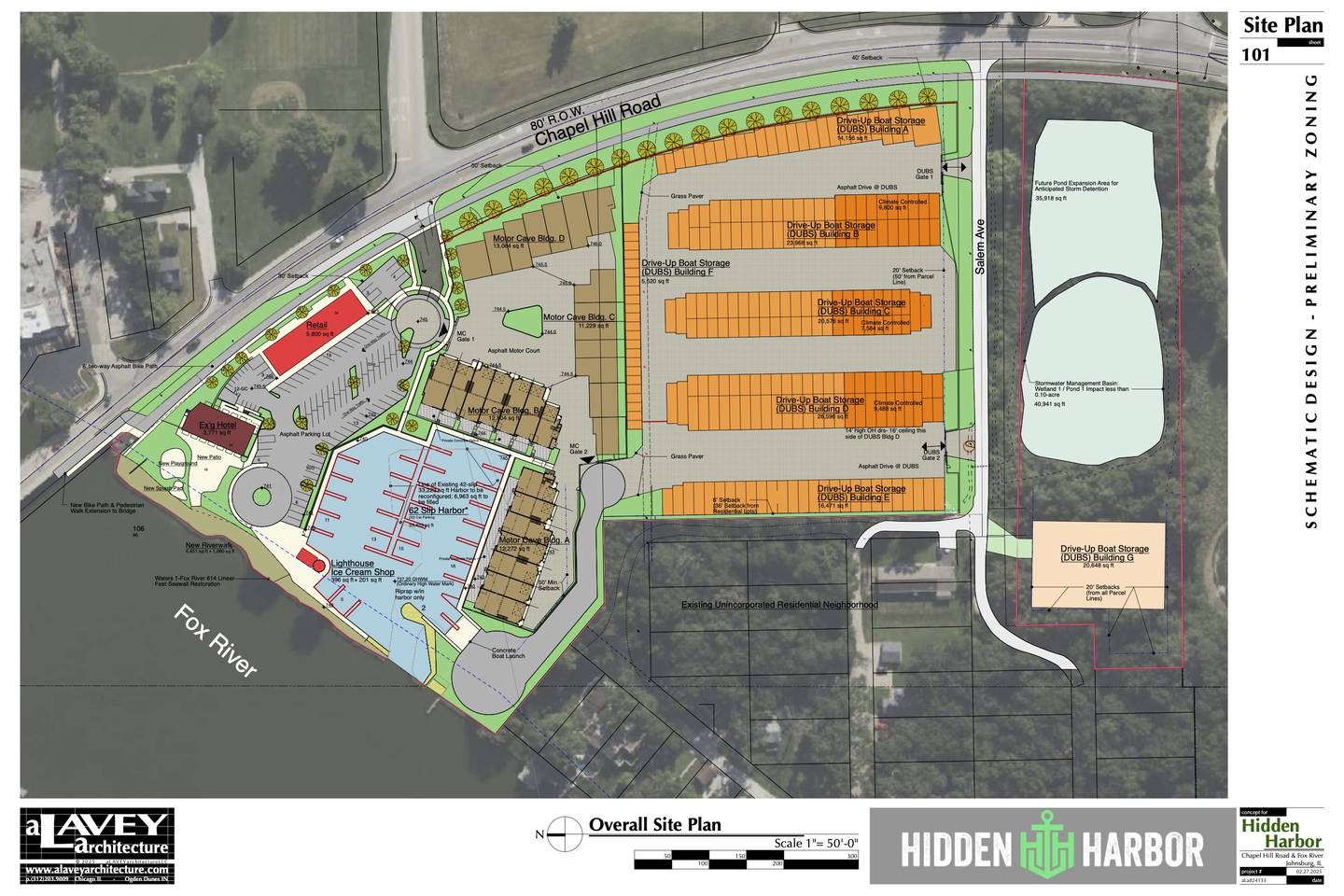 Hidden Harbor plans as presented on Wednesday, March 26, 2025, to Johnsburg's Planning and Zoning Commission.