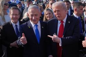 Trump urges leaders to put ‘old feuds’ aside as he calls for a new era of harmony in the Middle East