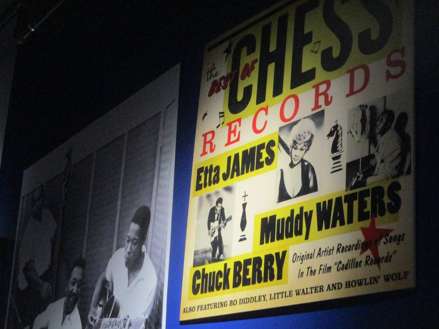 An exhibit at the Illinois Rock and Roll Museum on Route 66 shows the influence of Chess Records in Chicago on the careers of Chuck Berry and other pioneers in rock and blues music. May 2, 2026