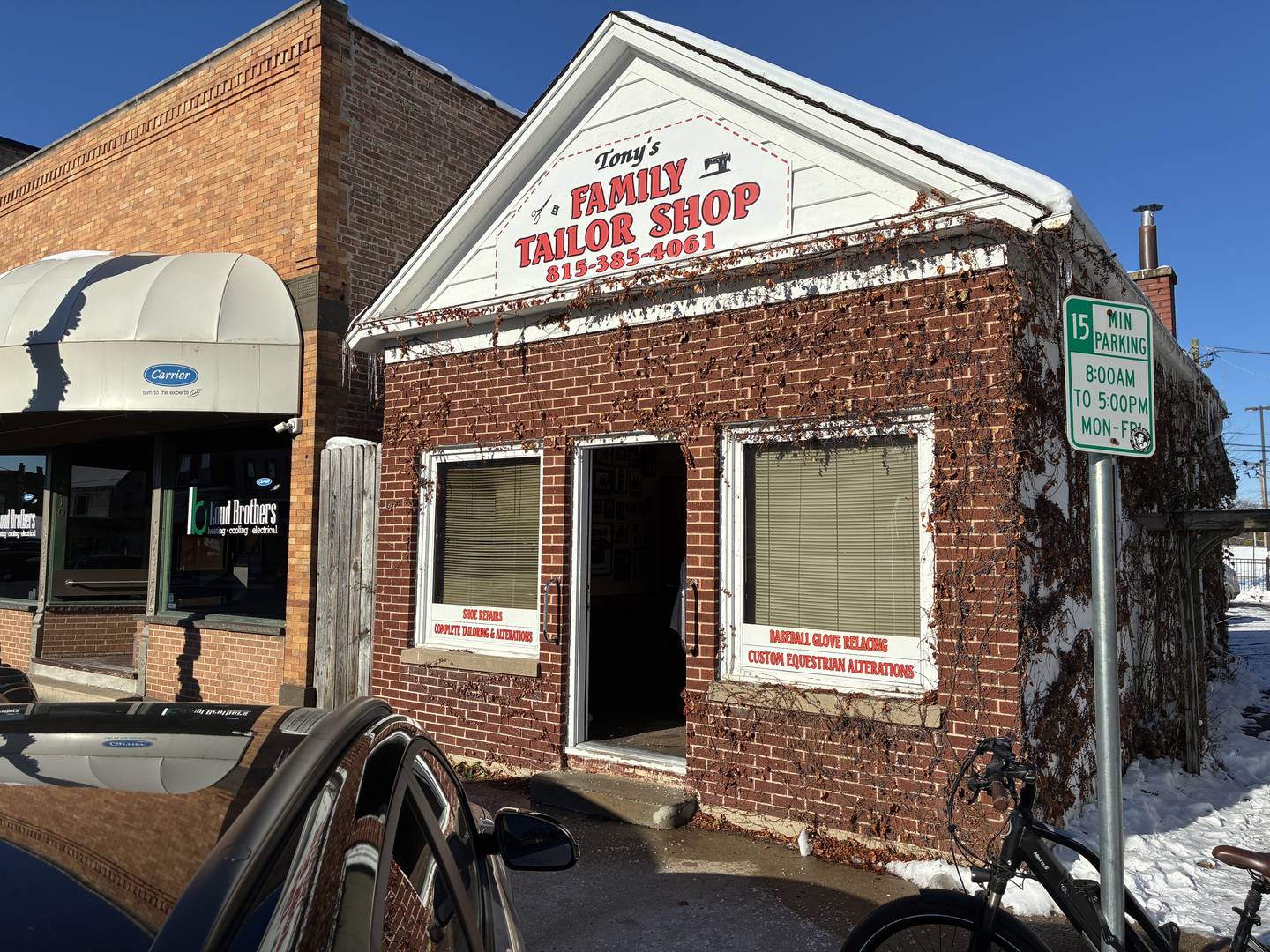Tony's Family Tailor Shop in McHenry on Thursday, Dec. 4, 2025. Tony Wiertz will retire and close the shop on Dec. 30.