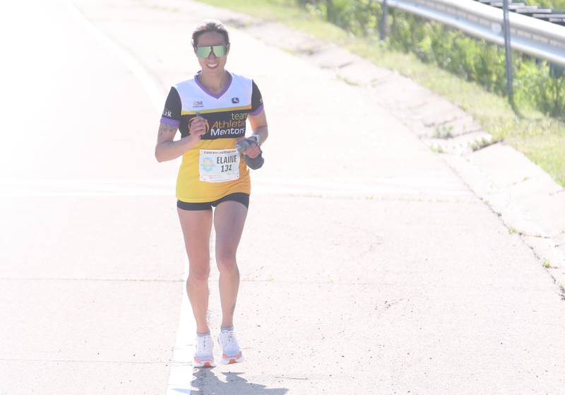 Elaine Sheikh competes in the Starved Rock Country Full Marathon on Saturday, May 10, 2025 at Starved Rock State Park.