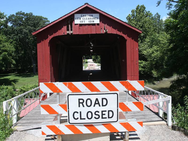 Photos: IDOT provides update on Red Covered Bridge in Princeton