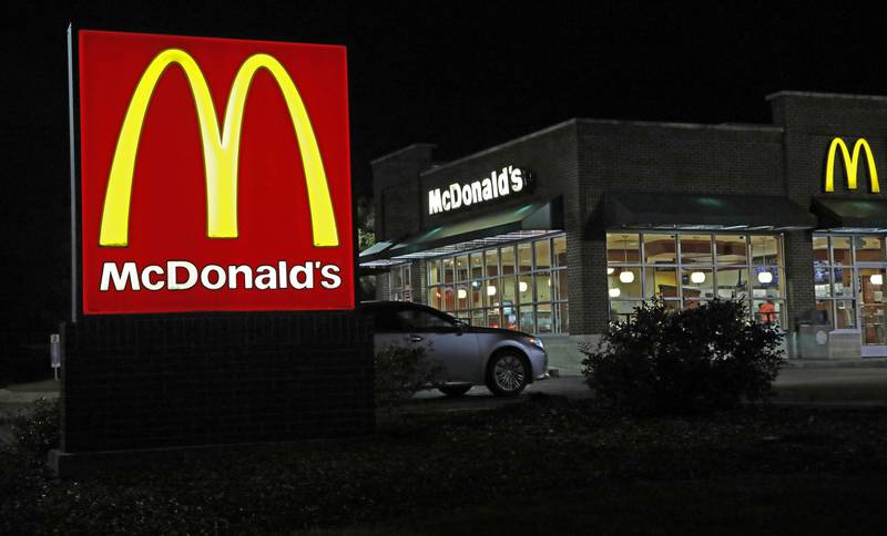 FILE - A McDonald's restaurant is seen, Feb. 14, 2018, in Ridgeland, Miss.   McDonald’s confirmed, Tuesday, June 18, 2024,  that it’s decided to end a global partnership with IBM, which has been testing an  artificial intelligence technology at select McDonald’s drive thrus since 2021.(AP Photo/Rogelio V. Solis, File)