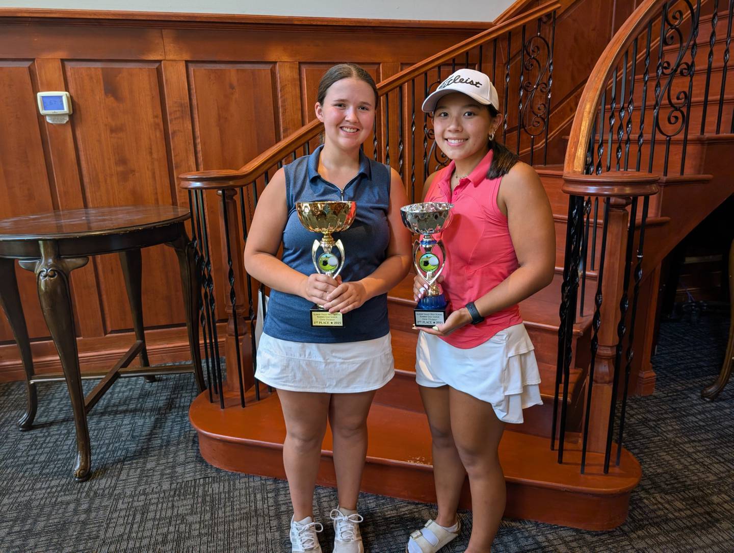 Mary Craven (left) of LaSalle-Peru won the Girls Division of the Illinois Valley Summer League with teammate Sophia Chiu second.