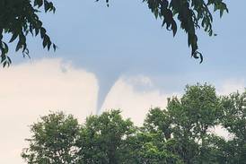 Was there a funnel cloud in rural Mendota?