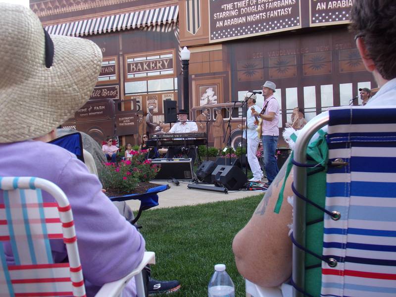 Spectators watched the Smokers Blues Band from their lawn chairs Friday, June 2, 2023, at Heritage Park in Streator. The blues band kicked off the Jammin' at the Clock summer concert series.