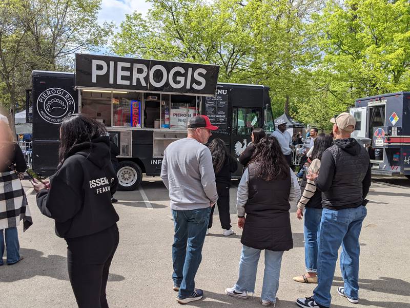 Food trucks were part of the Wine on the Fox festival at Hudson Crossing Park in downtown Oswego on May 2, 2026.