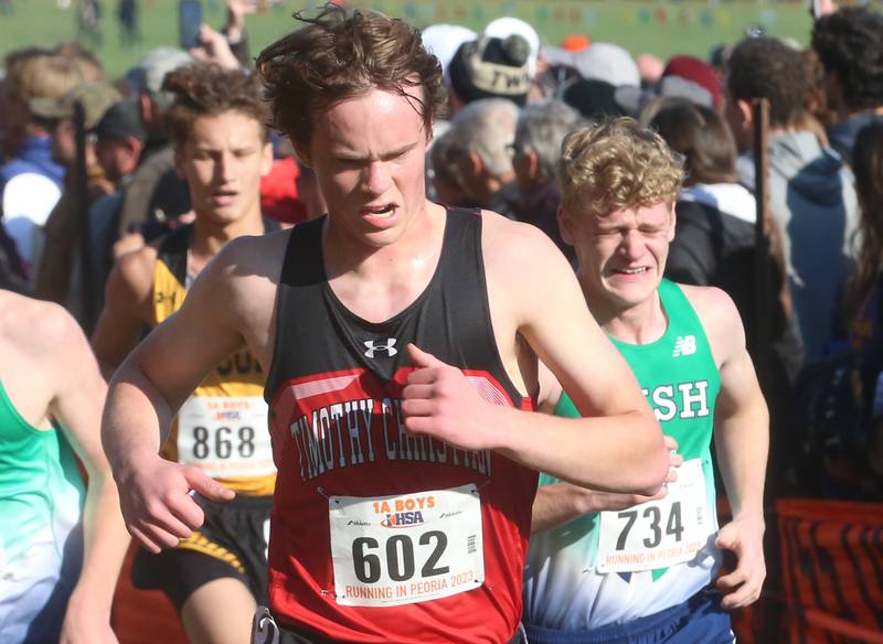 Timothy Christian's Ryan McKenzie competes in the Class 1A State Cross Country race on Saturday, Nov. 4, 2023 at Detweiller Park in Peoria.
