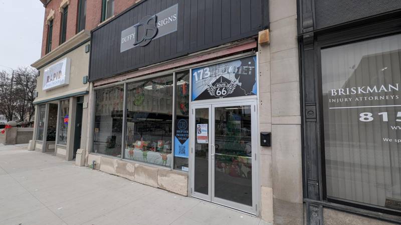 Duffy Signs is seen Thursday, Dec. 19, 2024 at 173 N Chicago St. in Joliet.