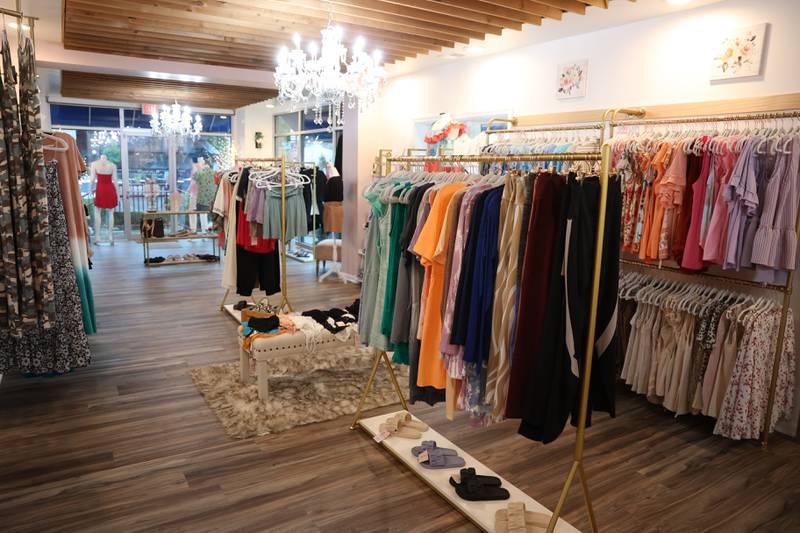 Along with her designer jeans Jennifer Joho sells fashionable clothing and jewelry from other designers in her store J.Joho Boutique in downtown Plainfield. Friday, July 15, 2022 in Plainfield.