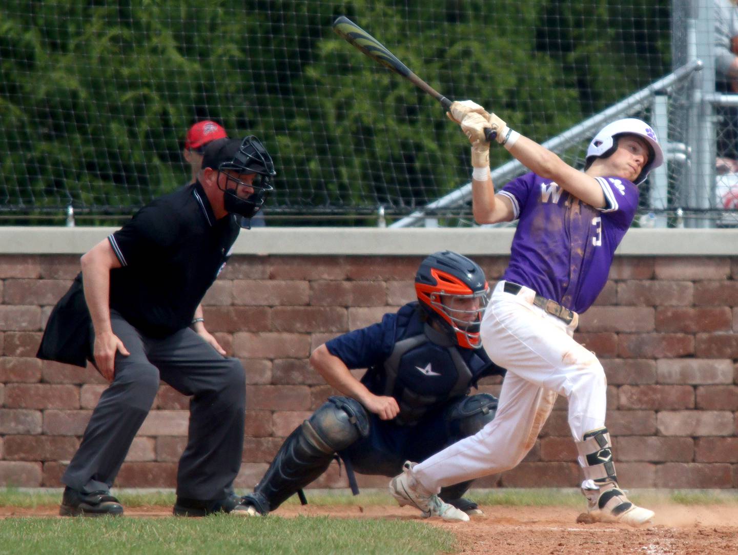 Hampshire’s Ari Fivelson plays against Conant in varsity baseball at Hoffman Estates Saturday.