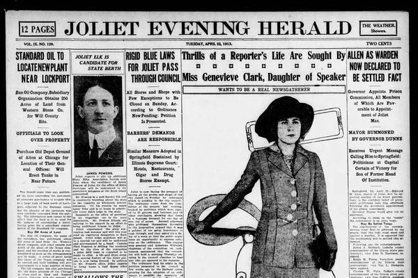 Historical covers for April 22: Standard Oil to Locate New Plant Near Lockport